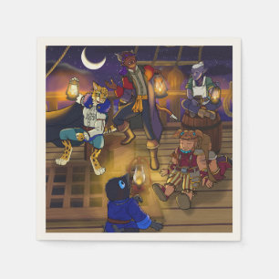 En Papier Pirates de la serviette Freedom Cut