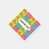 En Papier Pizza tranches de cocktail personnalisé serviette (Coin)