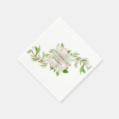 En Papier pomme aquarelle serviette mariage (Coin)