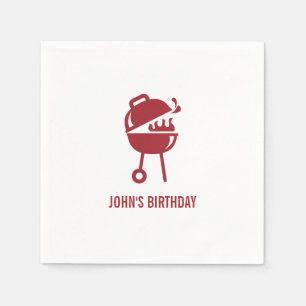 En Papier Rétro serviette de BBQ d'anniversaire
