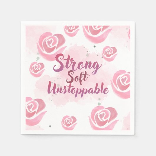 En Papier Rose Clair Serviette Féminine (Devant)