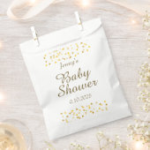 En Papier Sachets de Baby Shower / Sprinkle à Cœurs Dorés (Coupé)