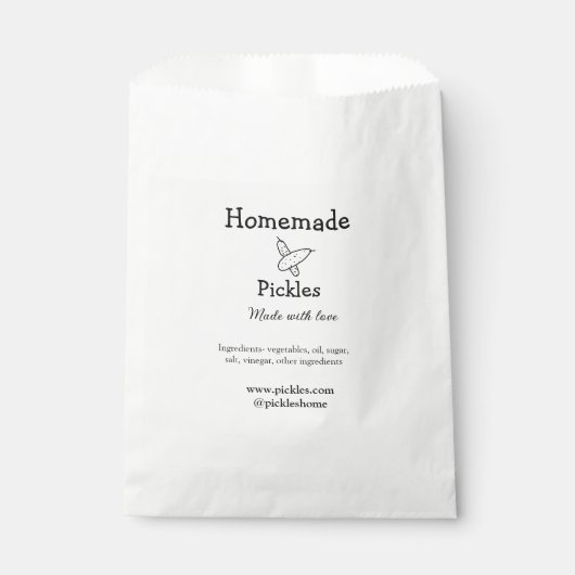 En Papier Sachets maison faits avec amour ajouter texte site (Devant)