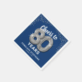 En Papier Salutations à 80 ans Adulte Anniversaire serviette (Coin)