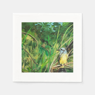En Papier Serviette à cocktail avec oiseau