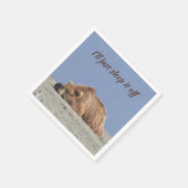 En Papier Serviette à cocktail standard avec ours grizzli (Coin)