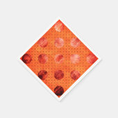 En Papier Serviette à pois orange et cuivre (Coin)