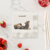 En Papier Serviette à queue de Cocktail avec oursons grizzly (En situation)