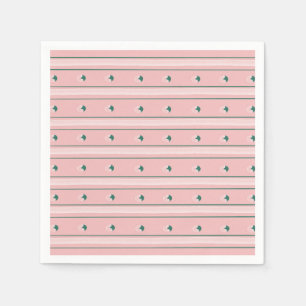 En Papier Serviette à rayure rose