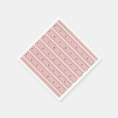 En Papier Serviette à rayure rose (Coin)