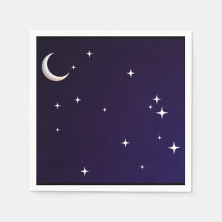 En Papier Serviette à thème nuit avec dégradé bleu et noir