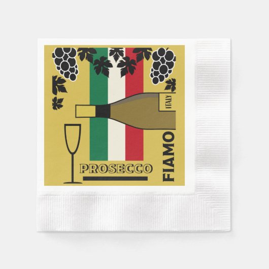 En Papier Serviette à vin mousseux Prosecco (Devant)
