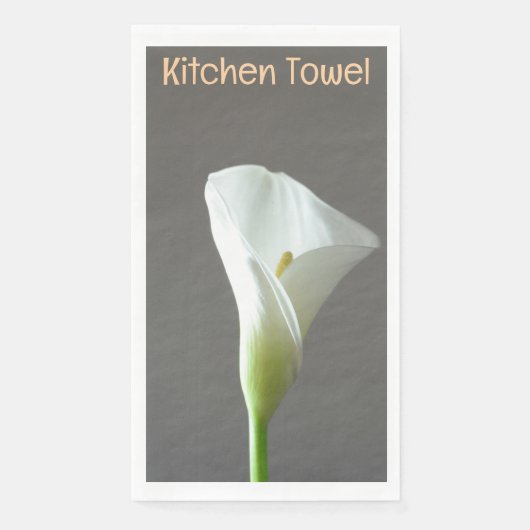 En Papier Serviette blanche gris Fleur (Devant)