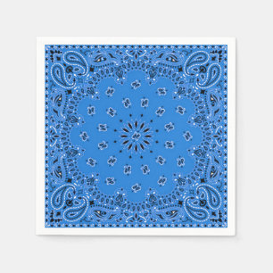 En Papier Serviette bleue de pique-nique de BBQ d'écharpe d