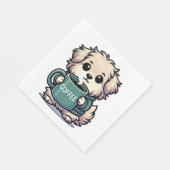 En Papier Serviette Café Chien (Coin)