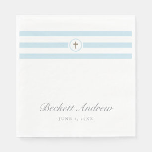 En Papier Serviette classique de baptême de croix