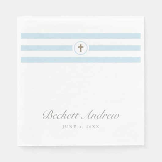En Papier Serviette classique de baptême de croix (Devant)