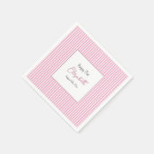 En Papier Serviette d'anniversaire 71 ans rayures roses mini (Coin)
