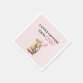 En Papier Serviette d'anniversaire Capybara • Premier Annive (Coin)