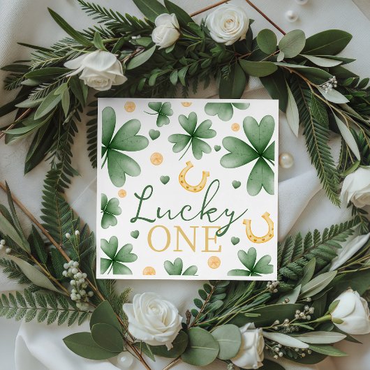 En Papier Serviette d'anniversaire de la Saint-Patrick Lucky