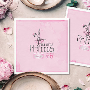En Papier Serviette d'anniversaire de prima ballerina