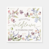 En Papier Serviette d'anniversaire florale Boho Wildflower (Devant)