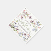 En Papier Serviette d'anniversaire florale Boho Wildflower (Coin)
