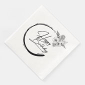 En Papier Serviette d'anniversaire moderne, serviette (Coin)