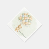 En Papier Serviette d'anniversaire Ourson (Coin)
