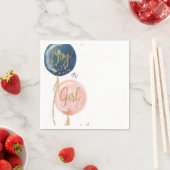 En Papier Serviette de baby shower fille ou garçon (En situation)