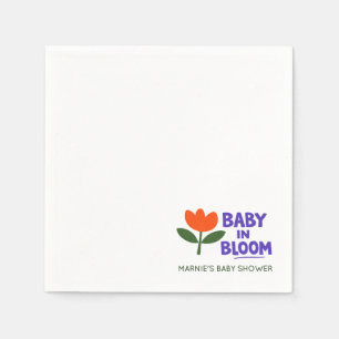 En Papier Serviette de Baby Shower Fleur de Tulipe Tendance
