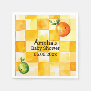 En Papier Serviette de Baby Shower personnalisée avec des fr