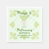 En Papier Serviette de Bachelorette Margs & Matrimony (Devant)