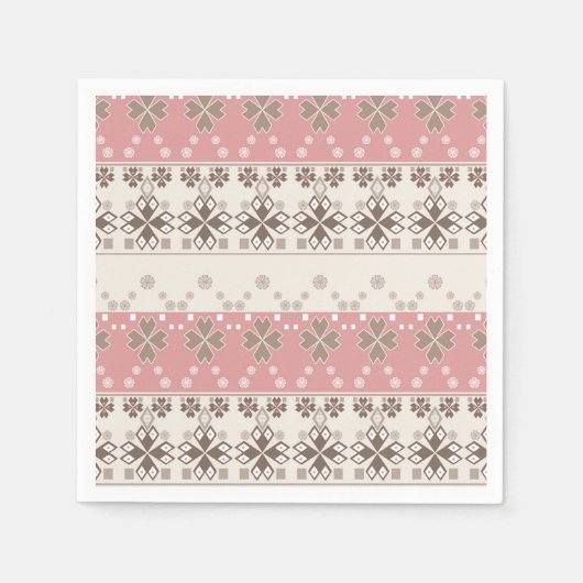 En Papier Serviette de bain beige rose (Devant)