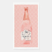En Papier Serviette de bouteille de Rosé Rose Rose (Devant)