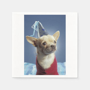 En Papier Serviette de chien de partie de chiwawa