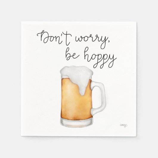 En Papier Serviette de cocktail à bière (Devant)