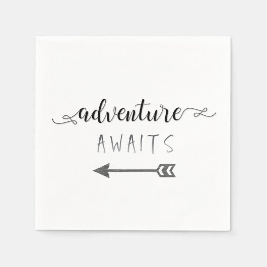 En Papier Serviette de cocktail Adventure Awaits (Devant)