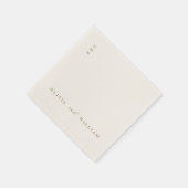 En Papier Serviette de cocktail de mariage personnalisée ave (Coin)