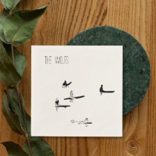 En Papier Serviette de cocktail de mariage Surf sur la plage