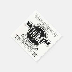 En Papier Serviette de cocktail de rhum