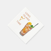 En Papier Serviette de cocktail Long Island Tee Time (Coin)