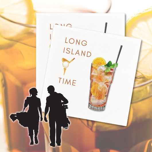 En Papier Serviette de cocktail Long Island Tee Time