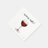 En Papier Serviette de cocktail Wine Not (Coin)