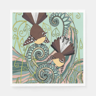 En Papier Serviette de conception d'oiseaux