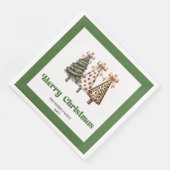 En Papier Serviette de dîner à impression léopard d'arbre de (Coin)