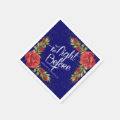 En Papier Serviette de dîner de répétition la veille décorée (Coin)