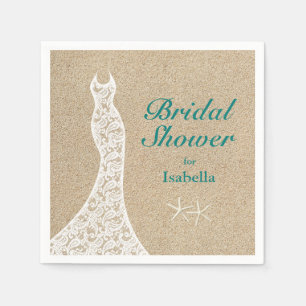 En Papier Serviette de douche de mariage Beautiful Beach tur