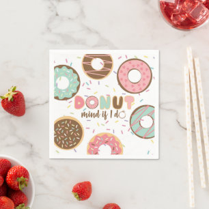 En Papier Serviette de douche de mariage 'Donut Mind If I DO