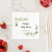 En Papier Serviette de douche de mariage Rustique Greenery (En situation)